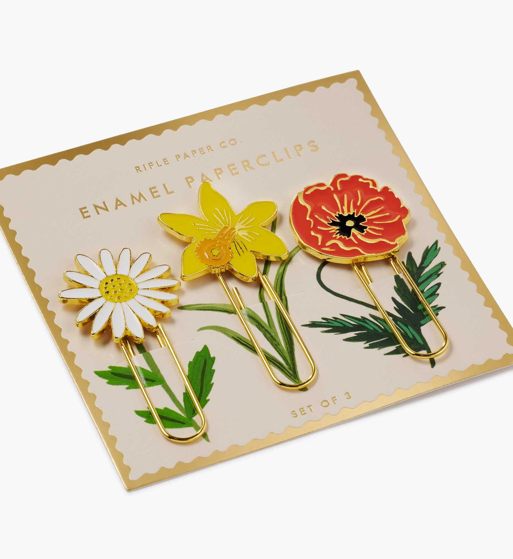 Enamel Paper Clip Set - Garden Study