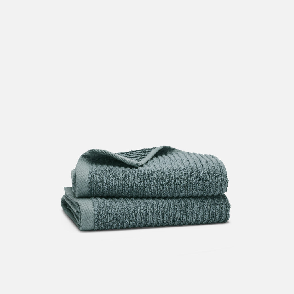 Ribbed Cotton TENCEL™ Hand Towels Set of 2