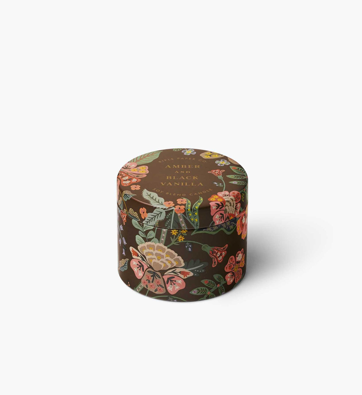 Tin Candle - Amber and Black Vanilla