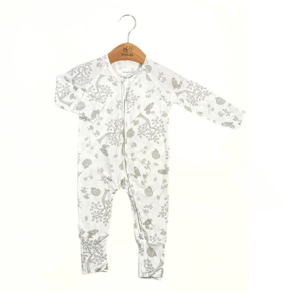 Simply Life Sleepsuit Long-sleeved zipper with folded mittens and footies (SBWR-39VFS)